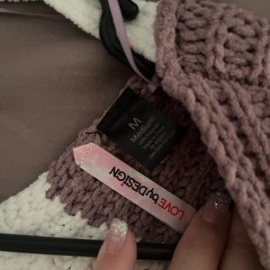 Super Cute Soft Love By Design Purple Stripe Sweater